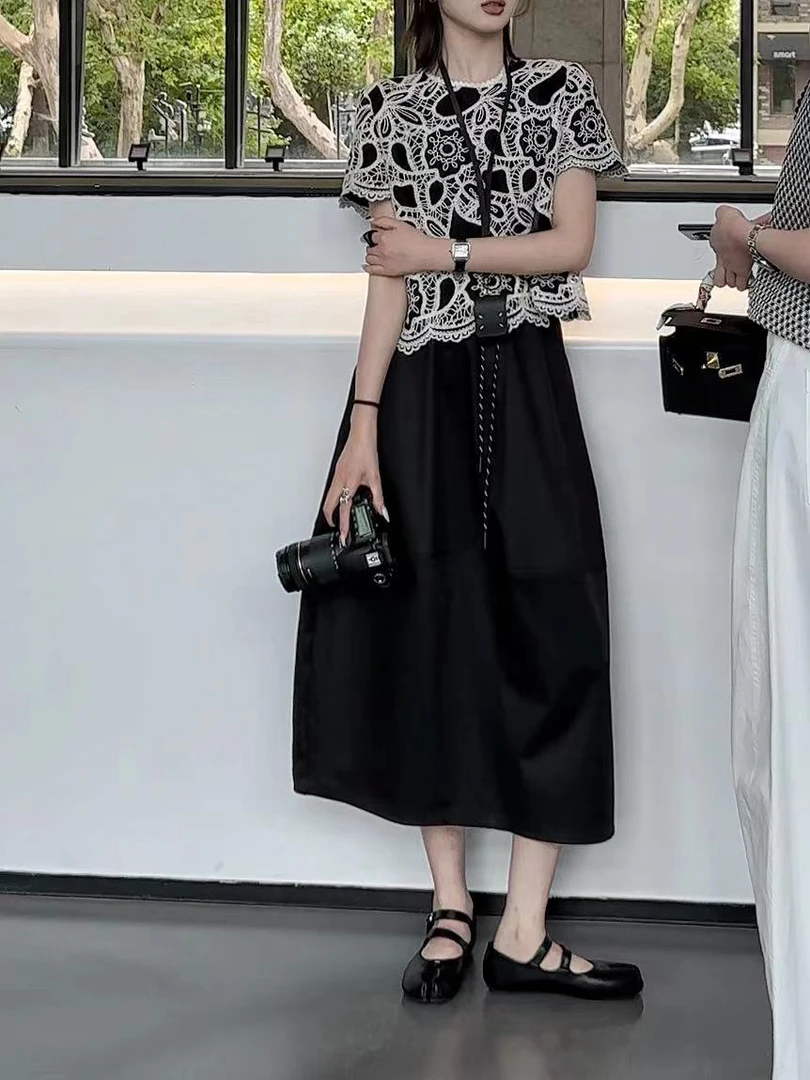 MOMOSOLOYOLO清仓专属·谬斯·极简风文艺中长显瘦中长款A字裙YL010