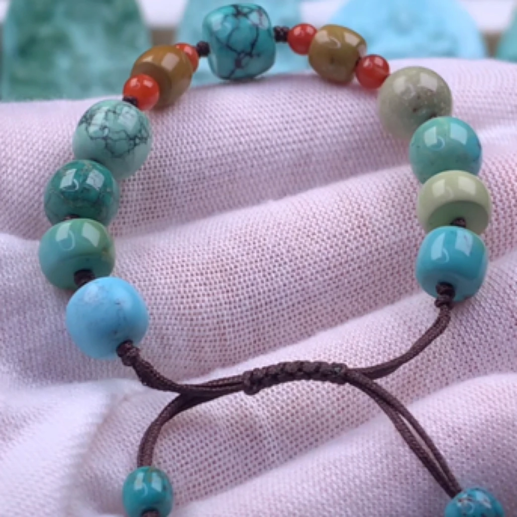 原矿绿松石手链8.33克