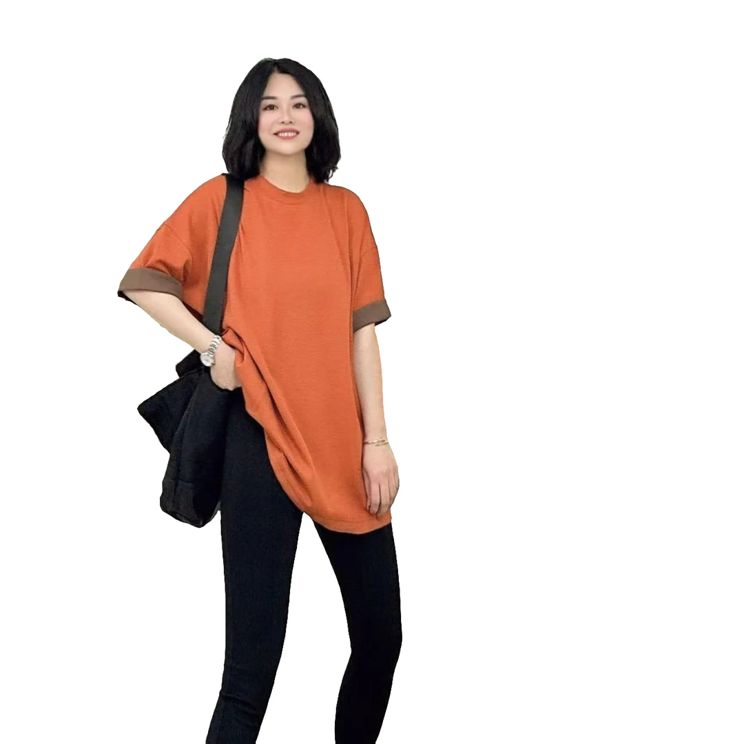 WENLA休闲宽松圆领百搭棉T