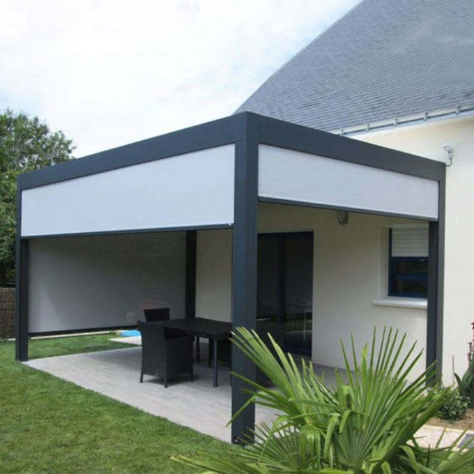 电动凉亭翻板铝合金阳光房别墅院子可非标定制遮阳雨棚庭院定制