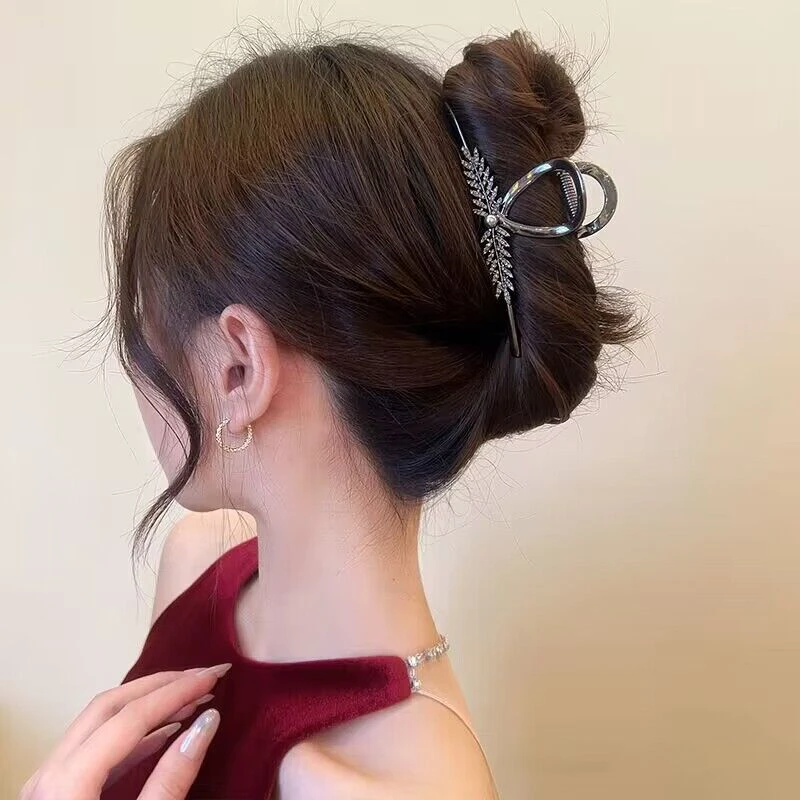 麦穗新款气质高级感鲨鱼夹ins网红轻奢大抓夹优雅百搭发夹女