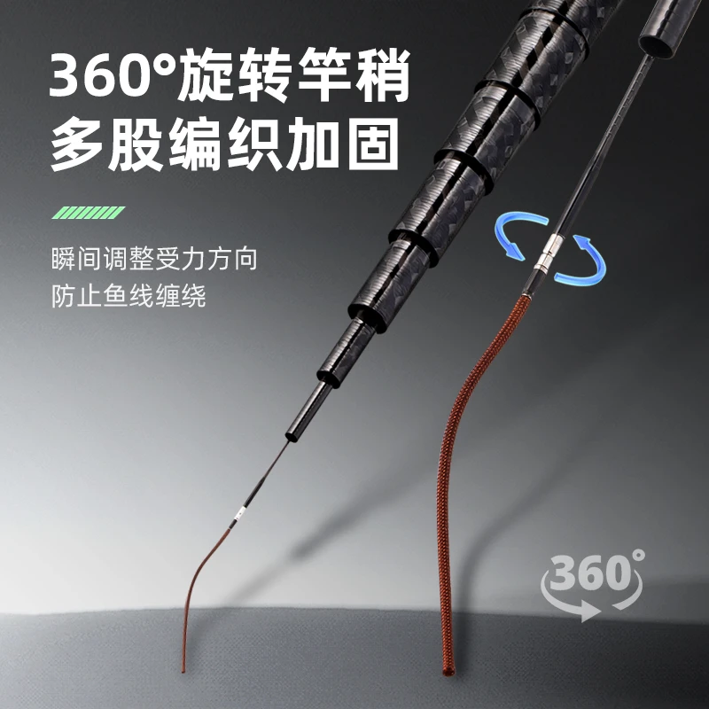 穿云箭碳素鱼竿10/12/13米炮竿超轻超硬钓鱼竿19调传统杆手竿