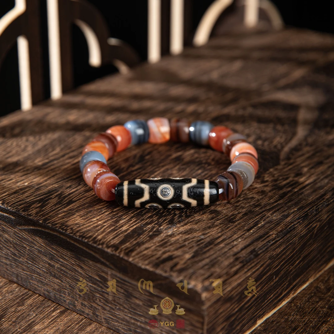 Y员格格HDS2002/圆满七/多彩玛瑙精工直切手串（多颜色/多样性发）