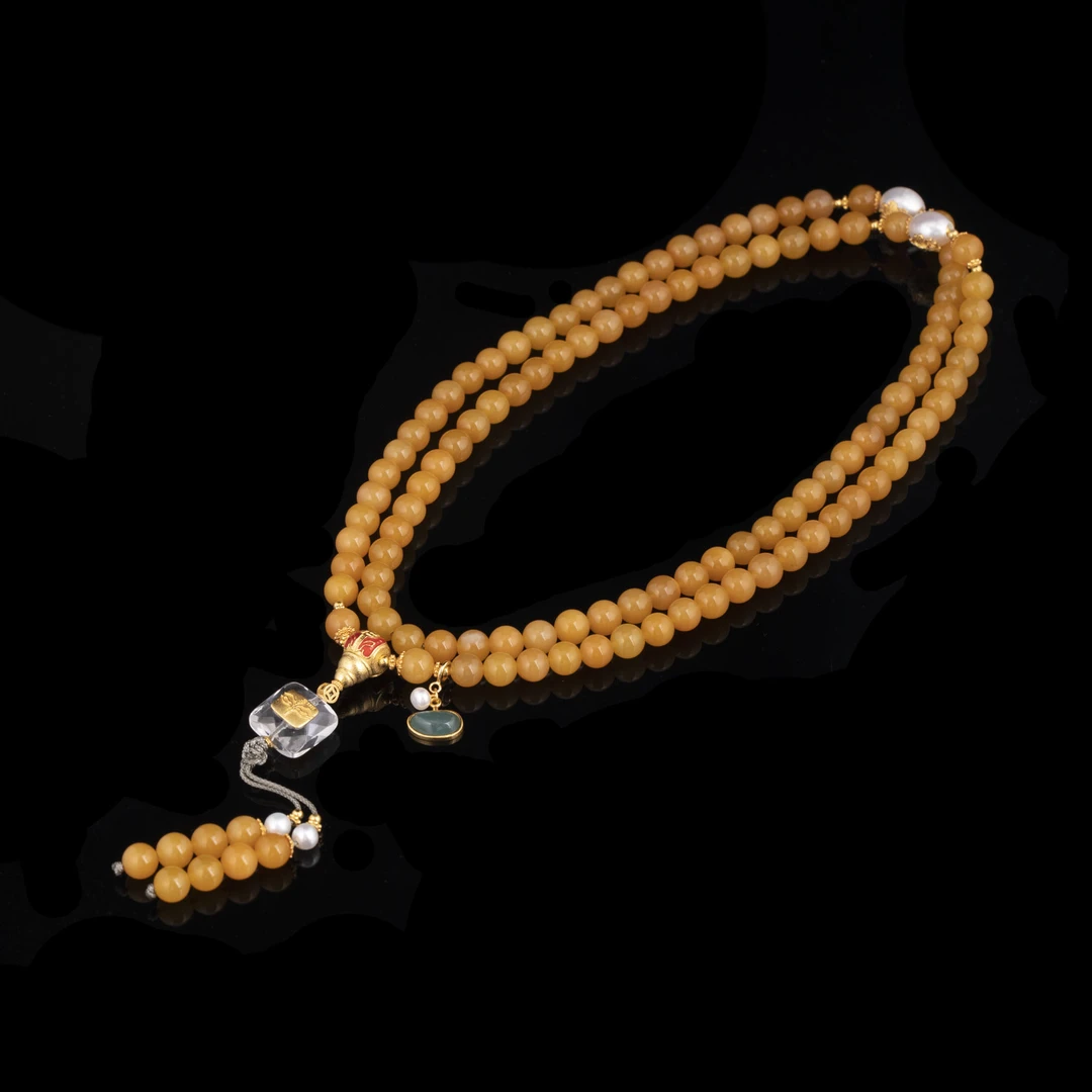 员格格LRTT04/缅黄108项链/珍珠（多颜色/多样性发）