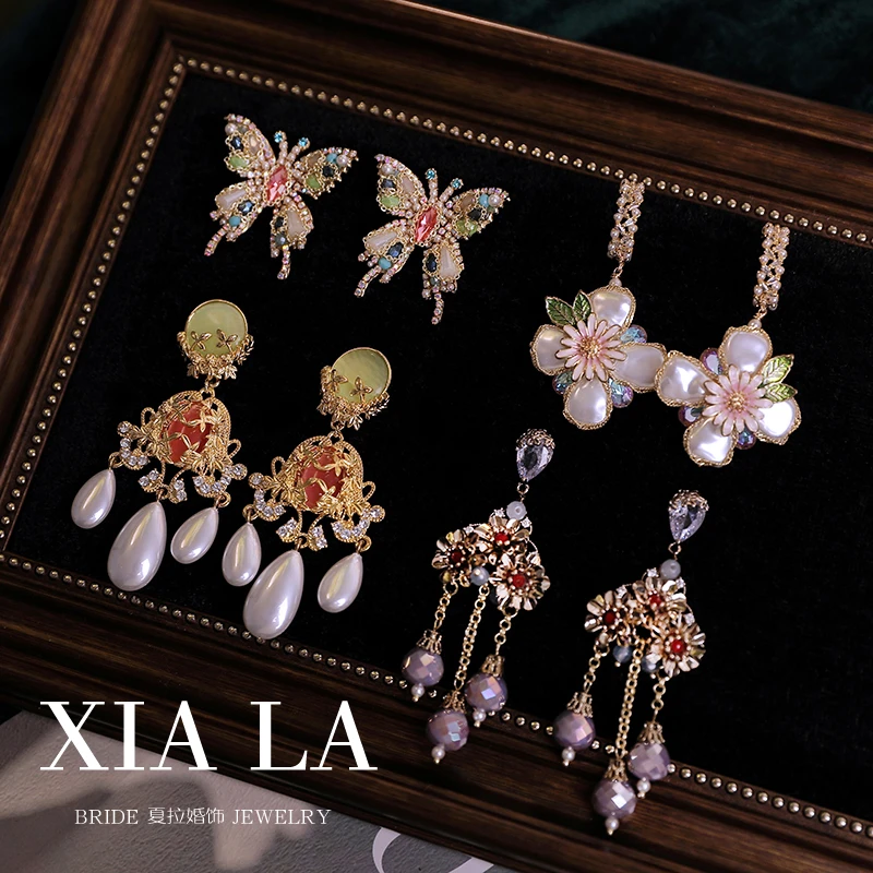 合金耳饰 轻奢设计感璀璨耳环新娘耳饰旅拍耳环礼服年会派对耳钉