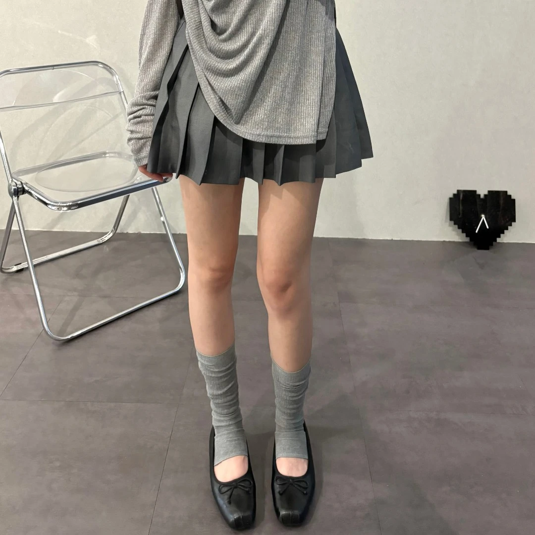 YING2夏季双针踩脚袜套时尚潮流堆堆袜中筒小腿袜显瘦简约风网红