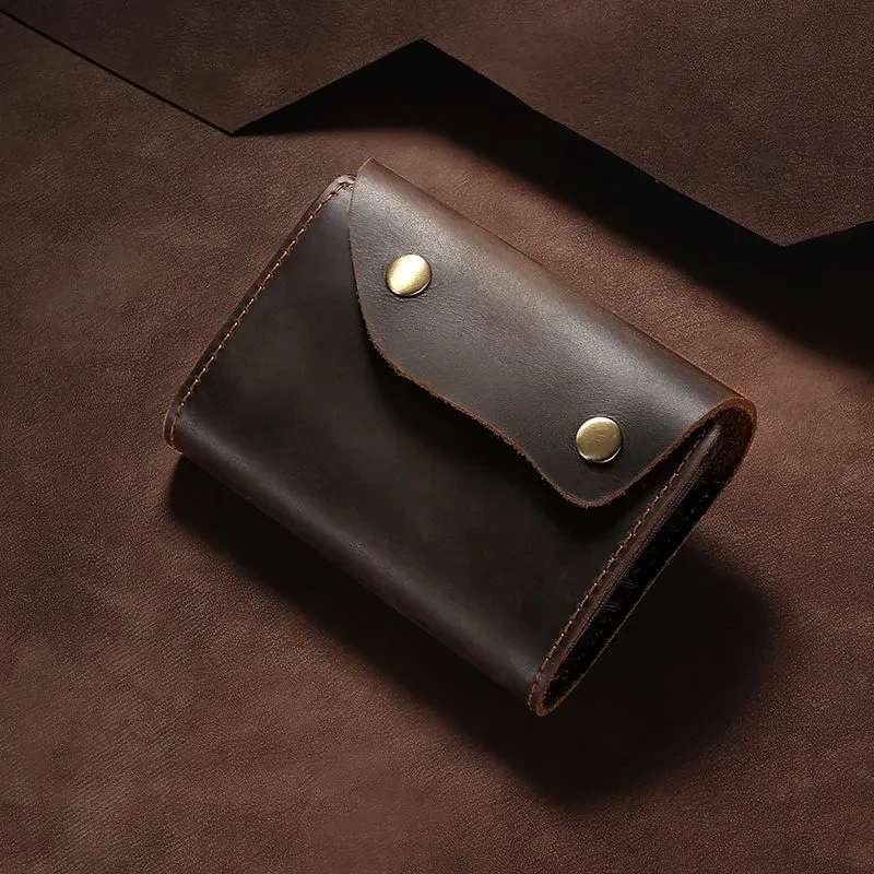 【工厂直销】休闲时尚卡包男士真皮零钱包名片包头层牛皮卡套卡夹