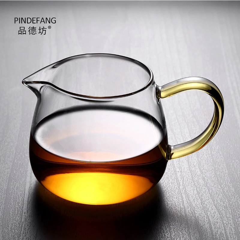 加厚玻璃公道杯功夫茶具配件茶海加厚分茶器喝茶杯子公杯