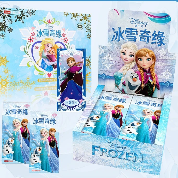 正版冰雪奇缘卡片安娜白雪爱莎公主卡牌收藏册女孩儿童玩具水晶版