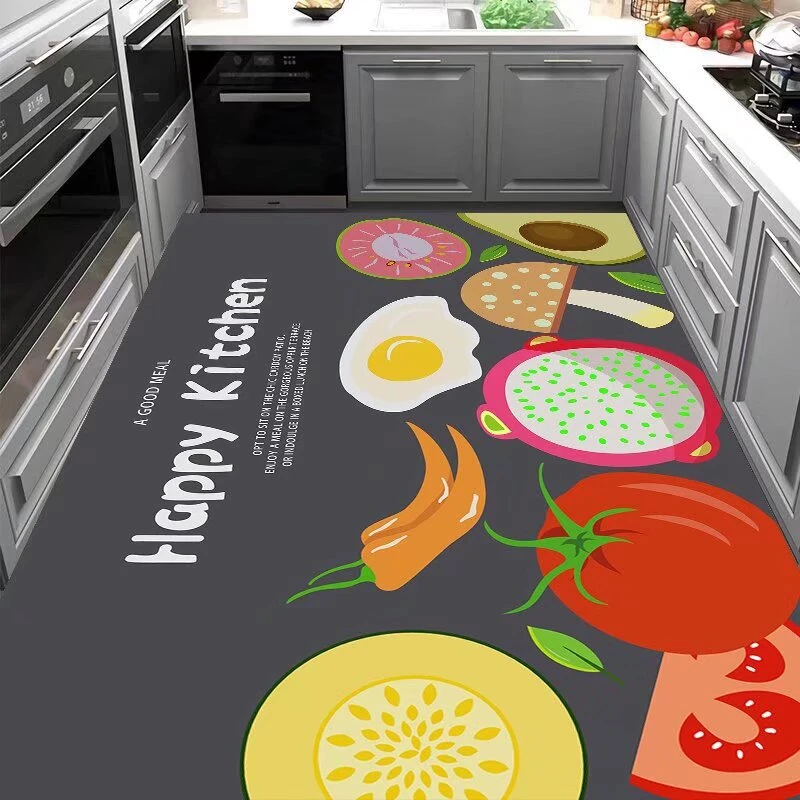 快乐厨房硅藻泥防滑吸水地垫入户门垫玄关脚垫柔软防摔厨房家用