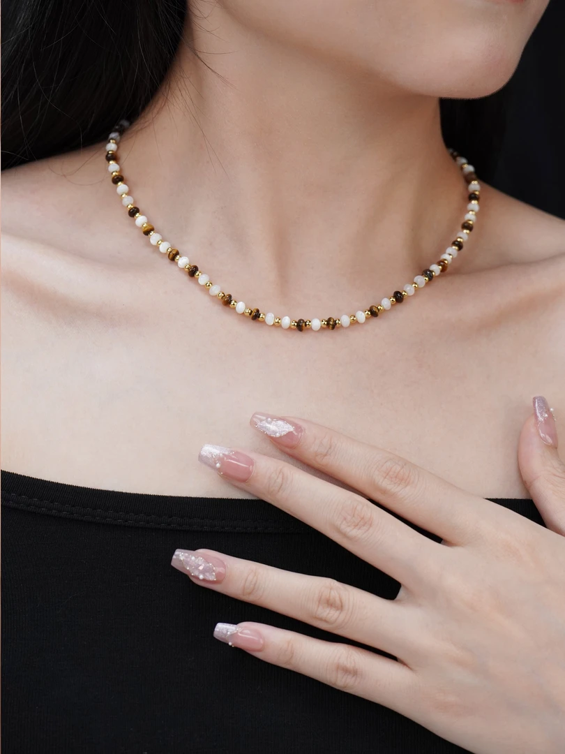 铜合金项链 6303气质时尚ins罗马假日项链百搭精致小众简约项链