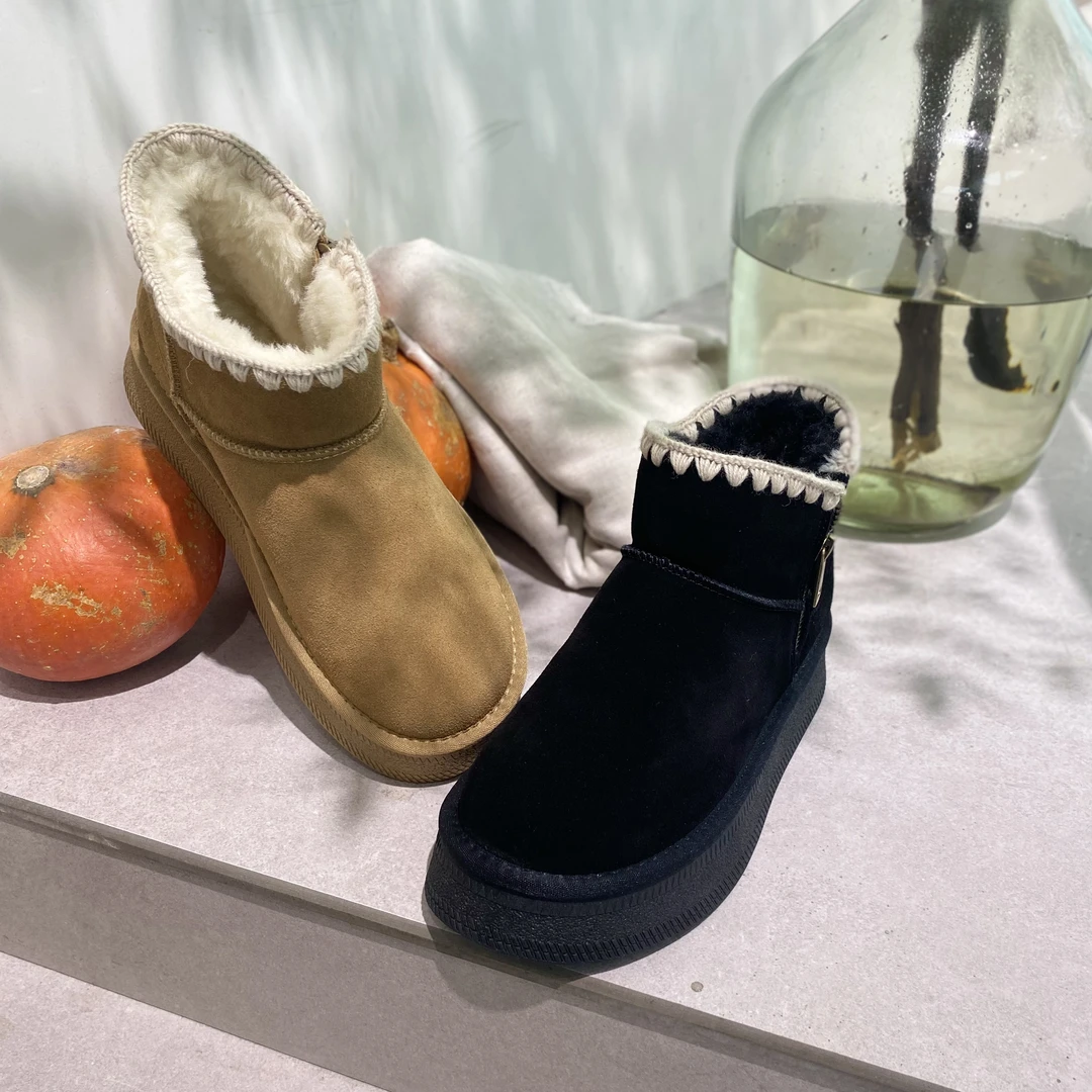 KAKA NUOYA  卡卡诺亚  1960  时尚百搭保暖冬季拉链雪地靴