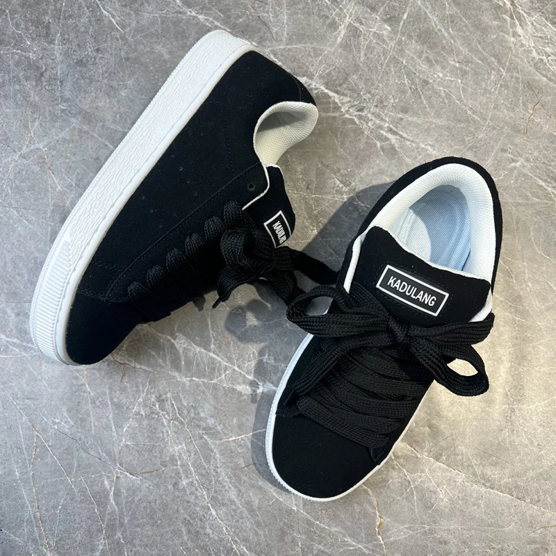 鞋子男款国潮低帮黑色休闲运动板鞋子潮款学生情侣百搭时尚德训鞋