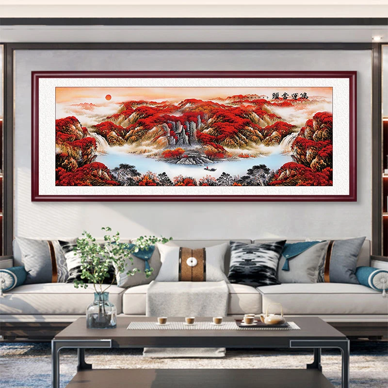 【直播间专属】鸿运当头客厅装饰画酒店大堂会议室大气背景墙画