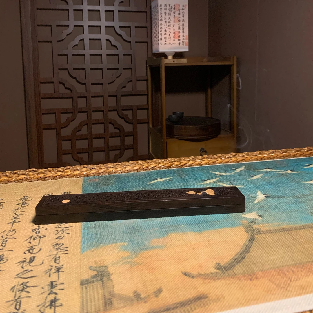 【荷风送香】黑檀木长款卧男士卧室持久木质香薰
