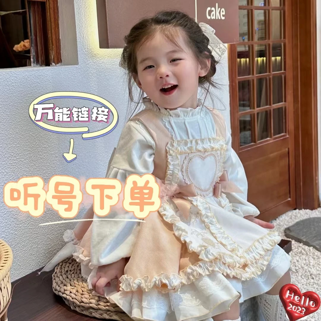 8889女童洛丽塔重工小清新连衣裙孤品（备注编码下单）