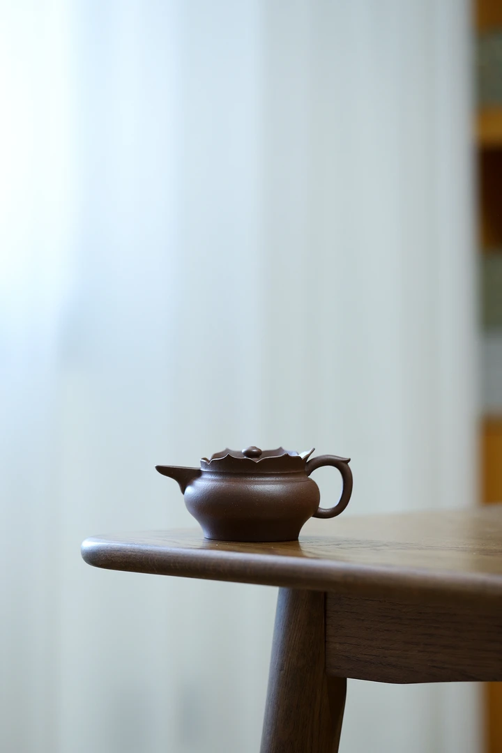 黄敏洪慕古大彬僧帽莲子壶牛盖紫砂壶200cc茶具泥壶泡茶壶圆壶