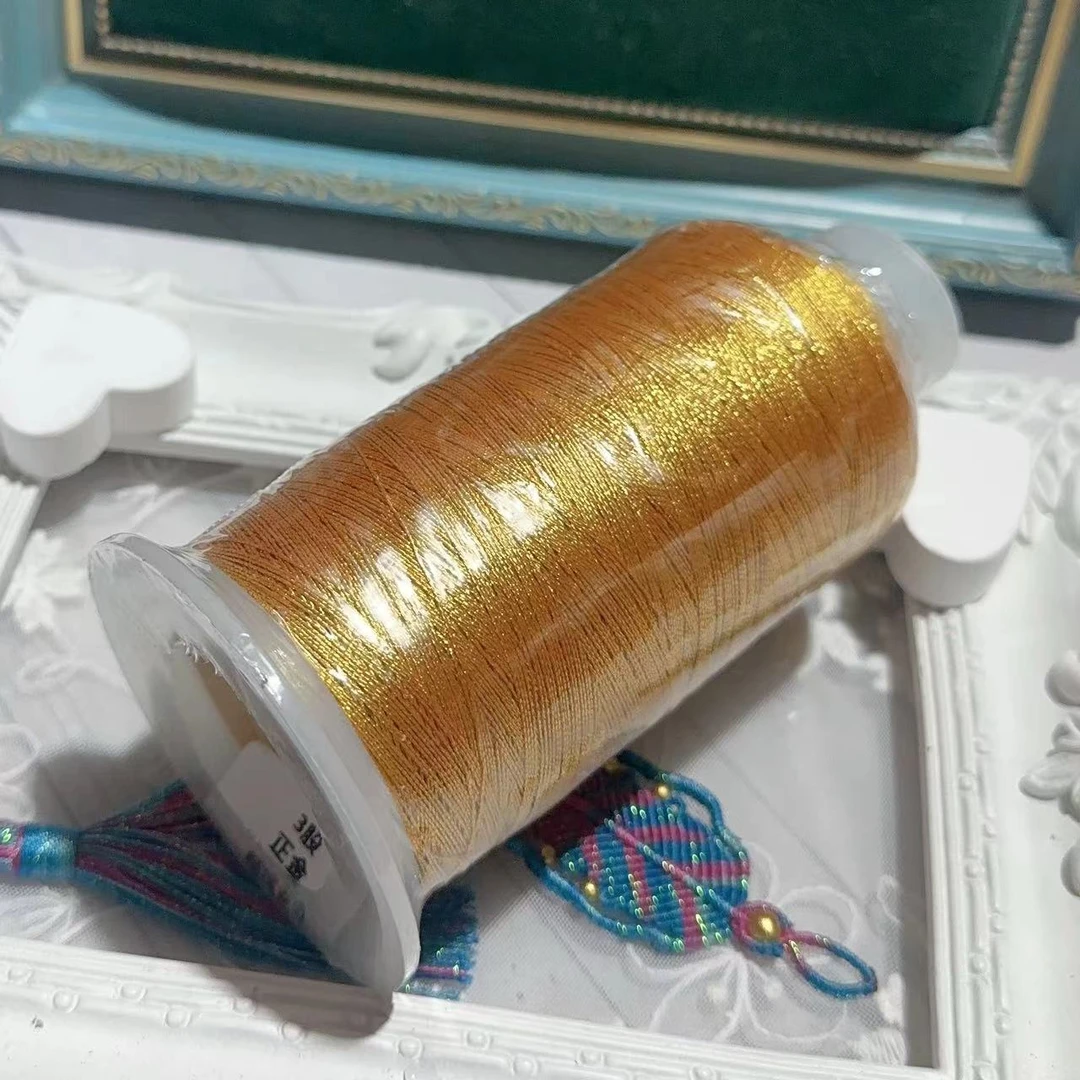 结绳艺金股线6股金线12股绕线手绳手链项链编织diy材料包线圈