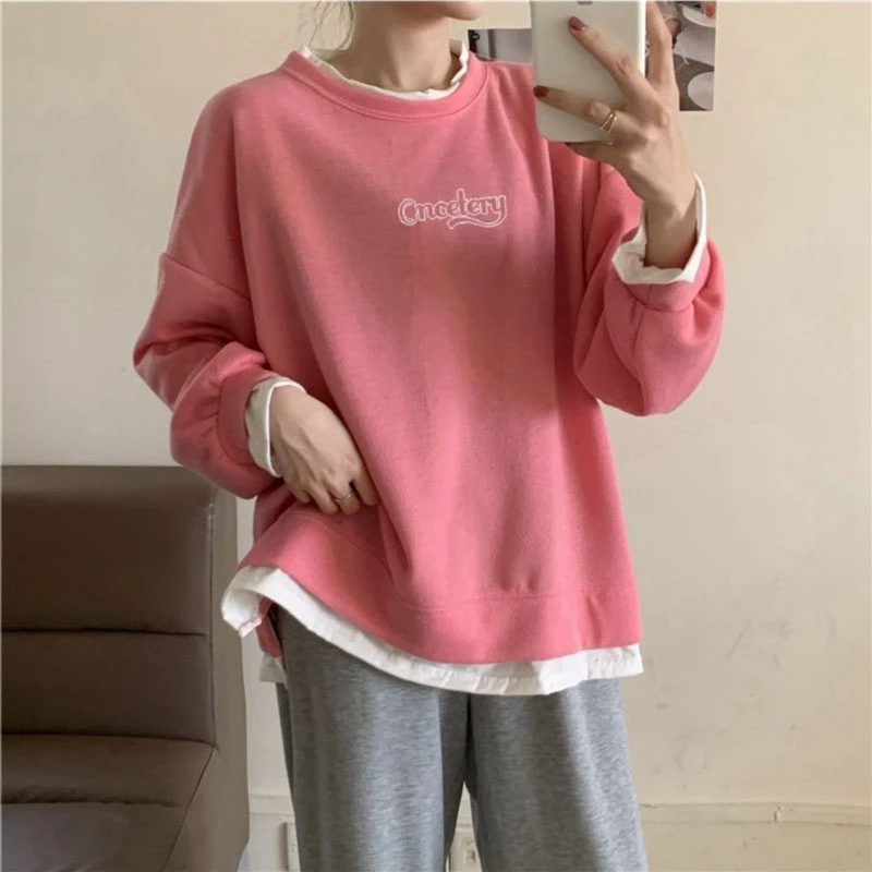 清仓【老余】新款2024早秋冬季时尚卫衣女韩版百搭潮款卫衣