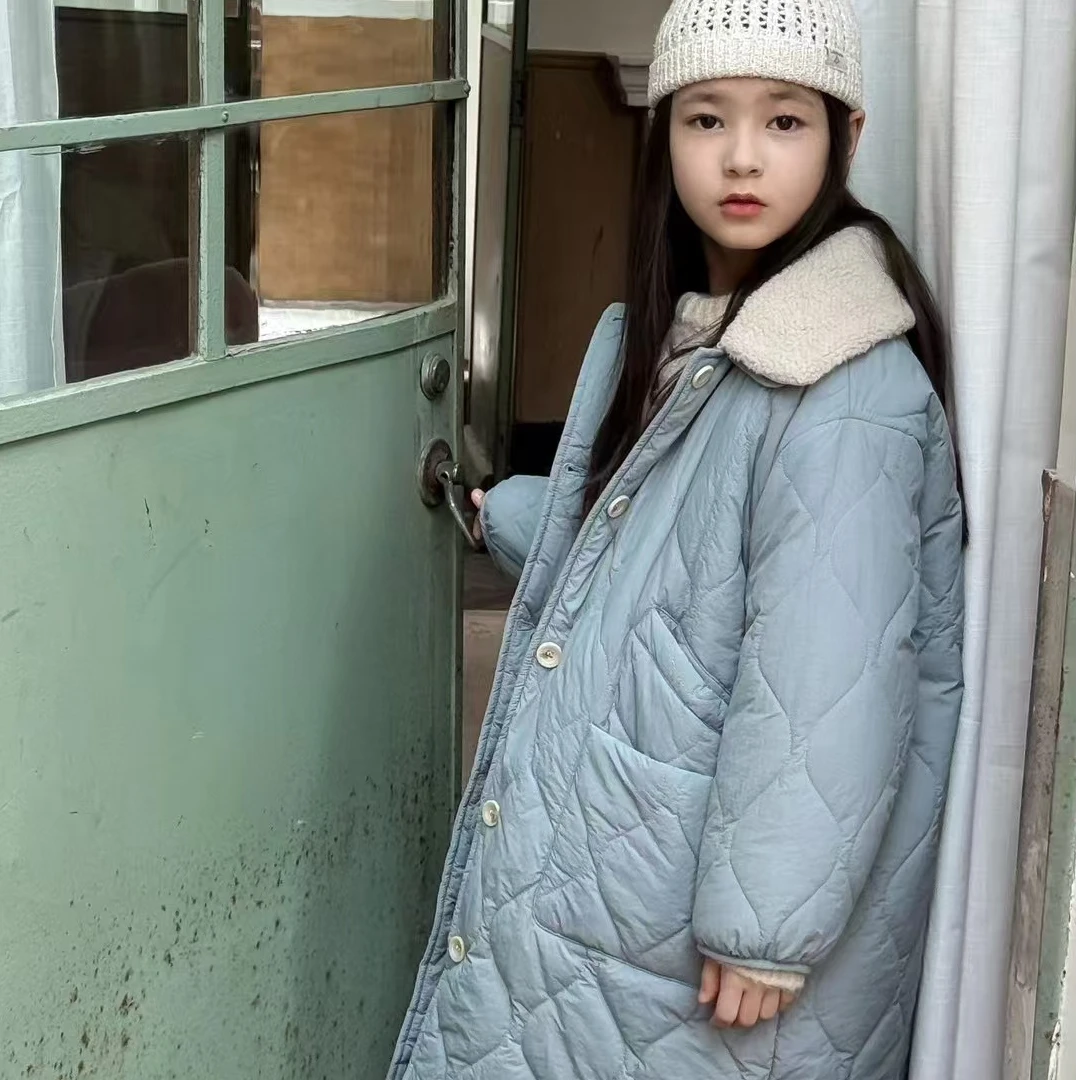 桐家女宝宝过膝长棉服