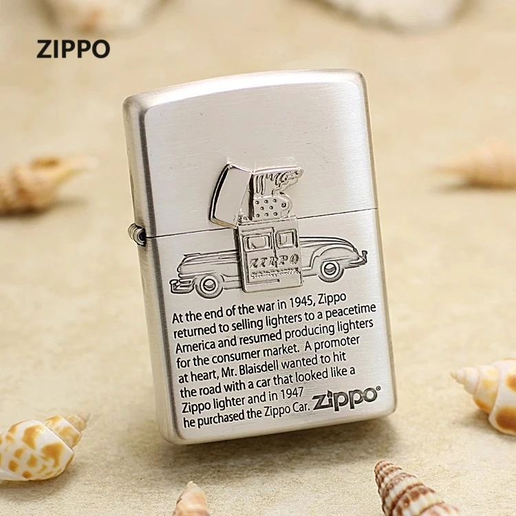 ZIPPO正品打火机重现经典经典老爷车拉丝男士复古防风常规机