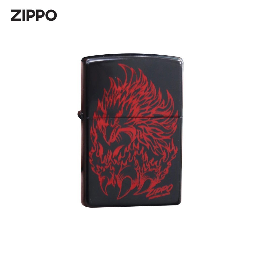 ZIPPO正品打火机赤焰凤舞国风红色个性经典男士防风复古火机