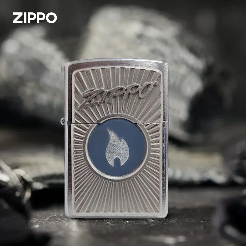 ZIPPO正品打火机商标光芒男士经典火焰光芒贴章工艺个性防风