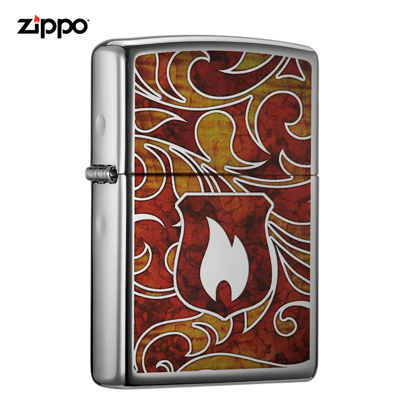 【炙热熔焰】ZIPPO正品拉丝打火机经典男士礼物复古款防风打火机