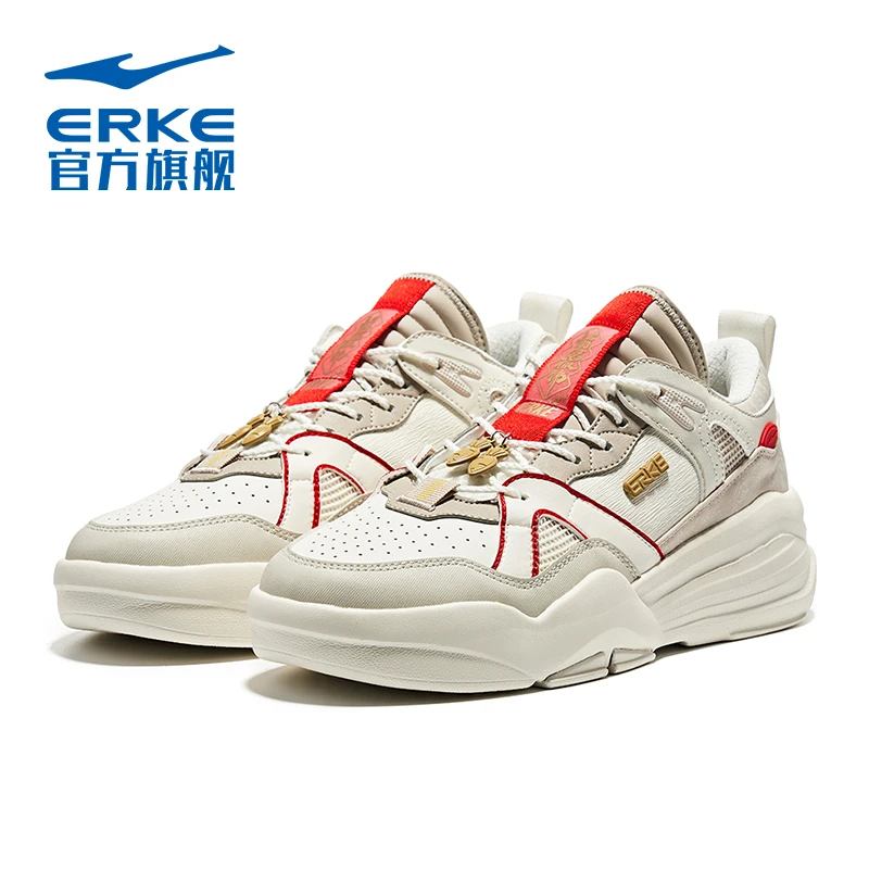 【新年限定】鸿星尔克男鞋高帮增高板鞋休闲潮流运动鞋复古休闲鞋