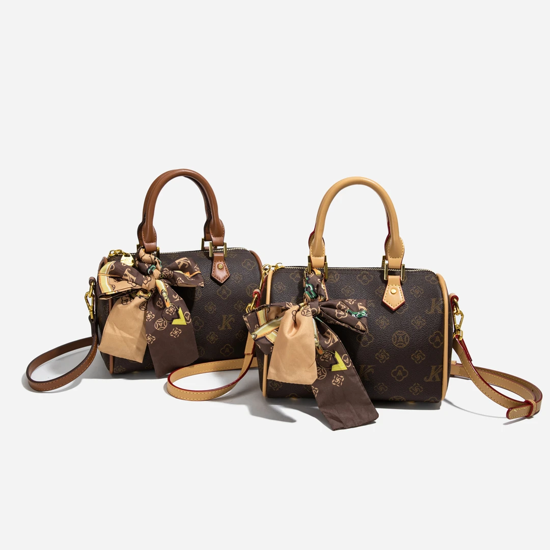 2025新款高级感轻奢枕头包时尚休闲单肩包百搭复古印花软皮斜挎包