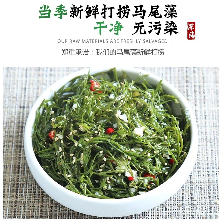 主播专享马尾藻【新鲜盐渍鞭炮笋】龙须菜羊栖菜碱性海藻海菜长寿菜