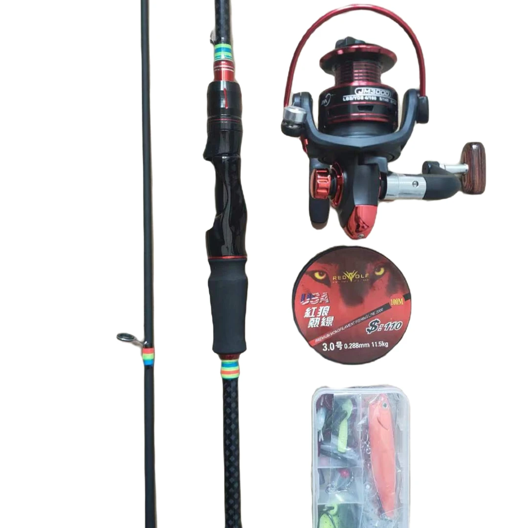 达瓦鱼之恋新品碳素路亚竿纺车轮打黑海竿抛竿远投竿路亚套装配齐