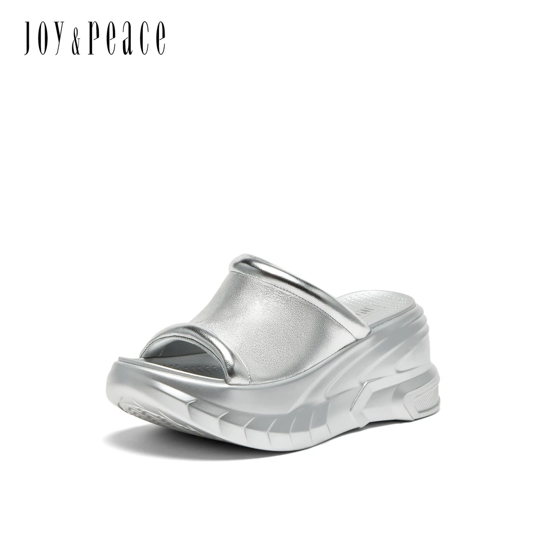 真美诗夏季新款摩登时髦厚底一字拖女24008BT4