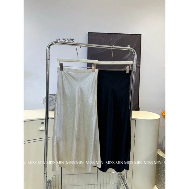 【NO退NO换 7225 法式气质醋酸半身裙女夏季新款高级感高腰显瘦包