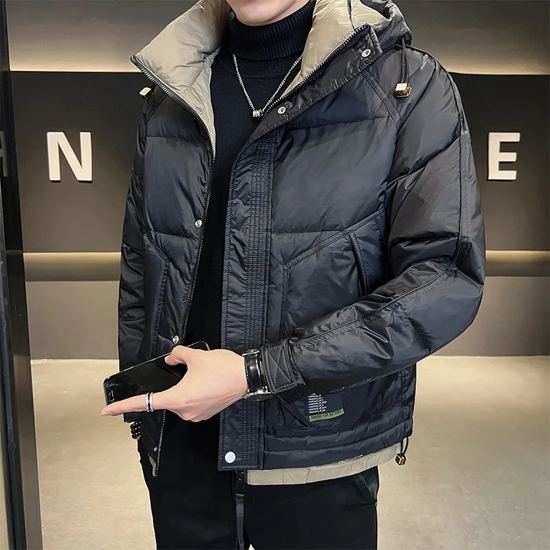 雅鹿羽绒服羽绒服男士冬季2024年新款潮牌潮流帅气短款轻薄加厚连