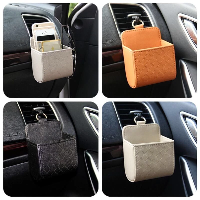 汽车出风口收纳袋车载置物盒储物袋车用手机挂式袋车内储物盒用品