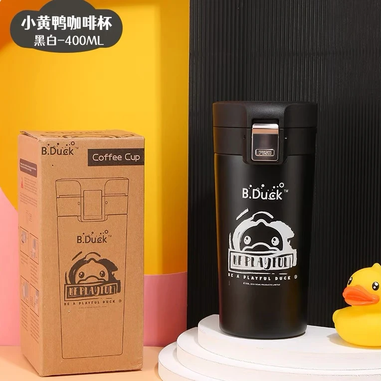 【晶晶乱炸拼手速】轻奢小黄鸭咖啡杯陶瓷层316不锈钢直饮杯曙曦