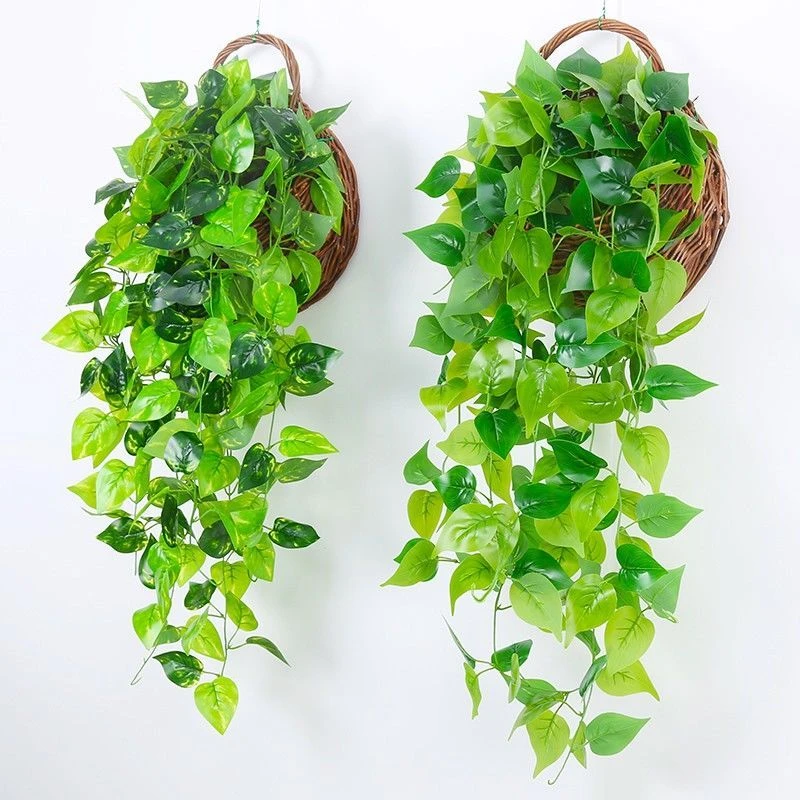 仿真绿萝客厅挂墙绿植壁挂植物装饰垂吊假花藤条室内藤蔓吊兰吊篮