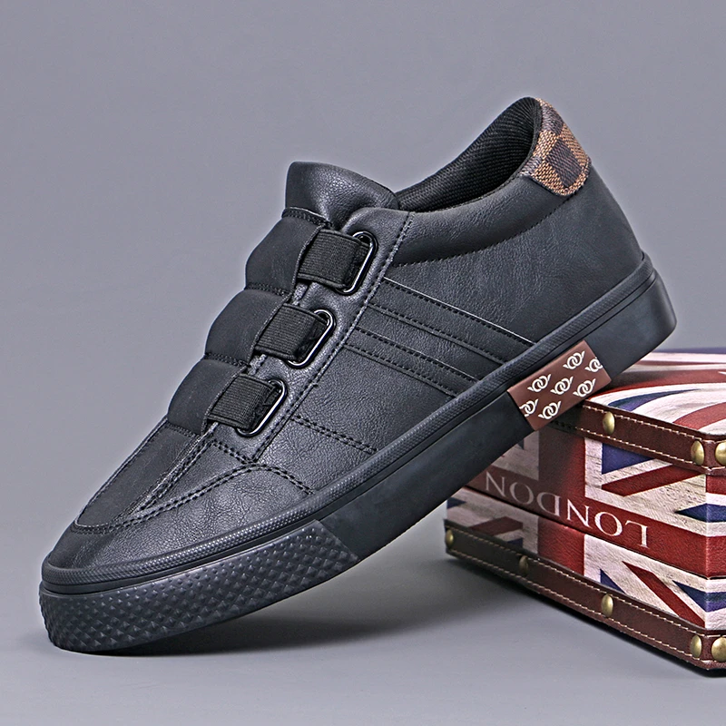 时尚百搭男士休闲运动皮鞋秋冬新款男鞋软底舒适板鞋潮鞋#23089