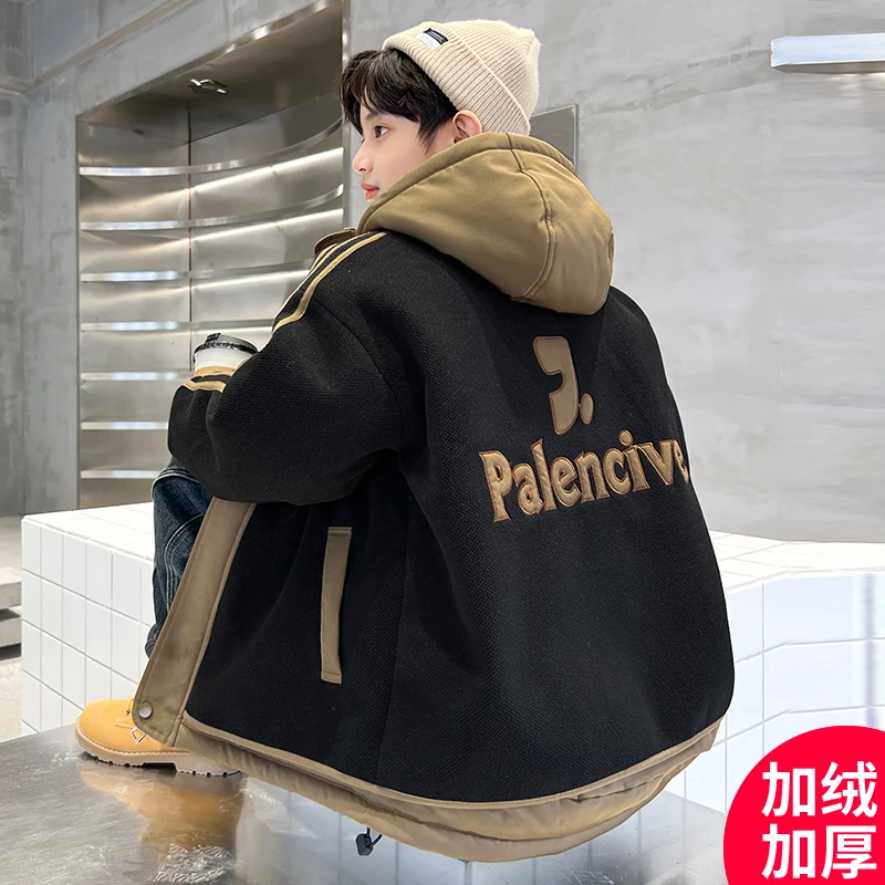 男童深秋外套新款中大儿童炸街时髦加厚外套潮【扶扶虎】C3278
