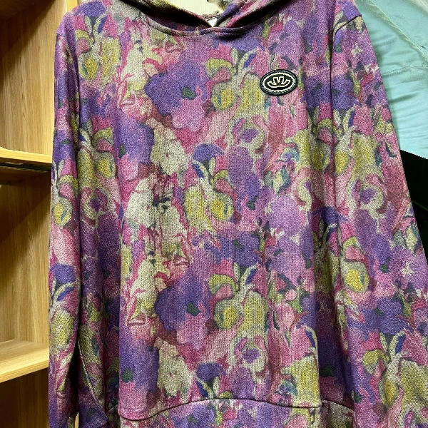 946印花连帽卫衣女秋季新款宽松长袖上衣设计感休闲卫衣外套女