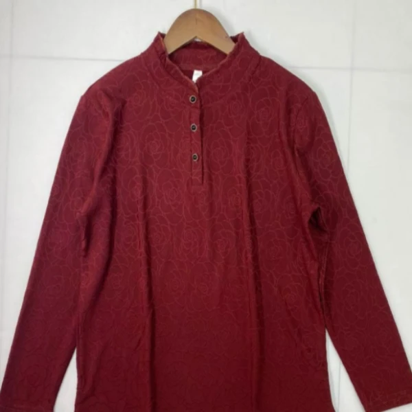 新款蝴蝶大花秋秋季立领打底时尚显瘦百搭女士上衣