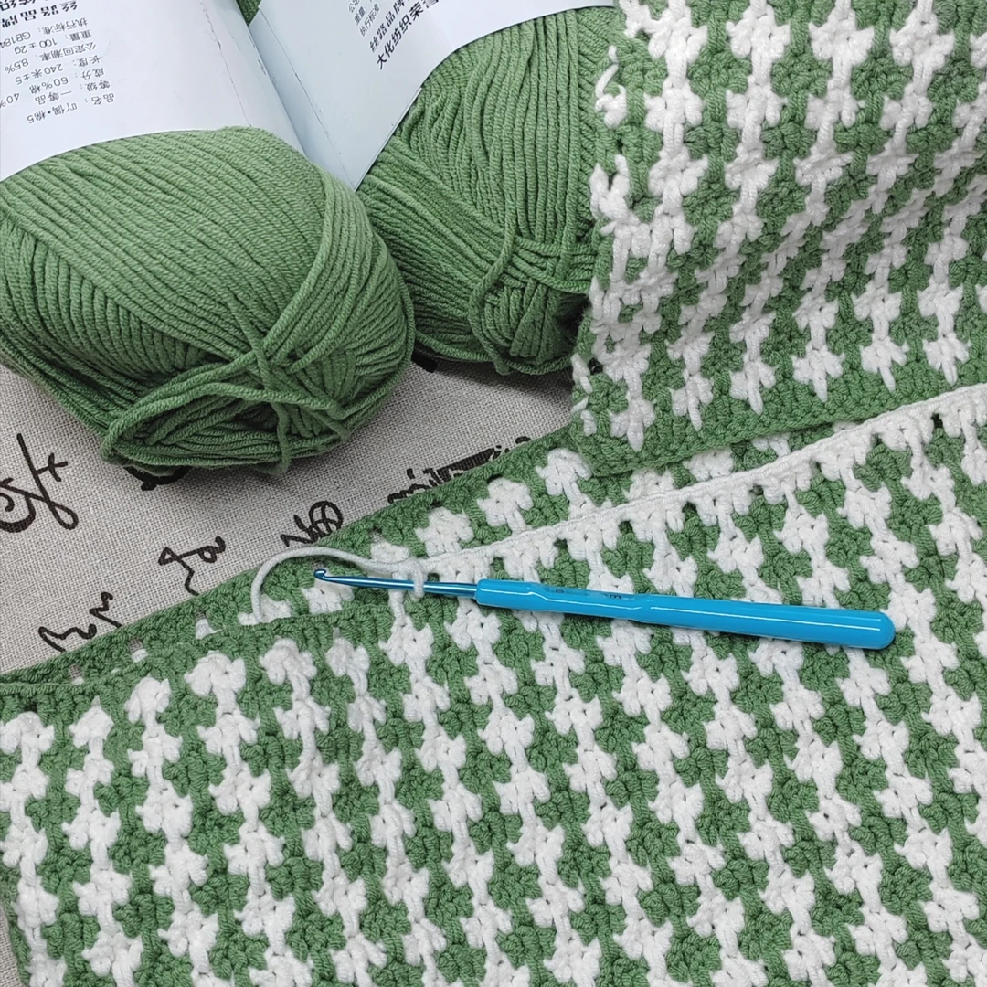 【材料包】吖偶/毯子盖毯手工钩针推车沙发汽车空调房盖被非成品