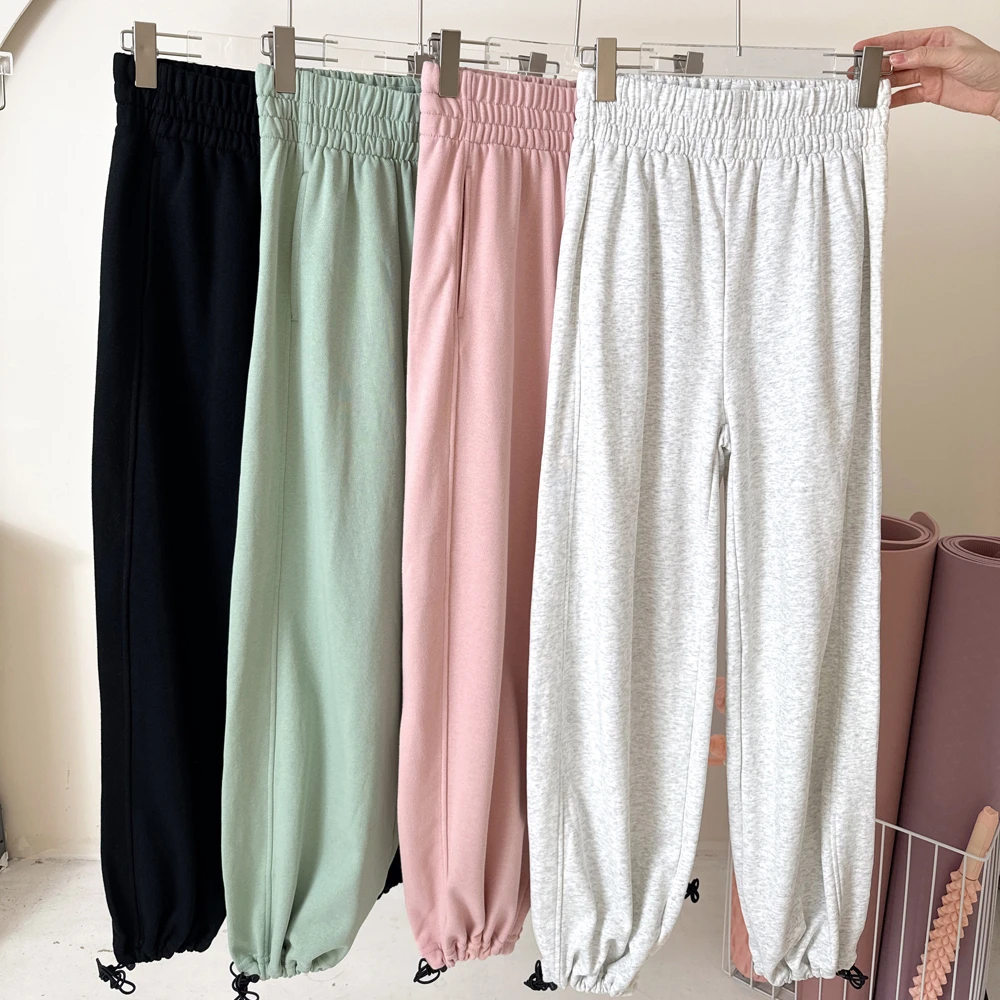 随心运动~秋冬新款直筒宽松阔腿健身裤女ck096休闲卫裤高腰瑜伽裤