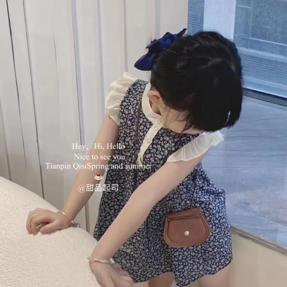 【甜品起司】复古田园风碎花裙女宝宝韩版夏季连衣裙