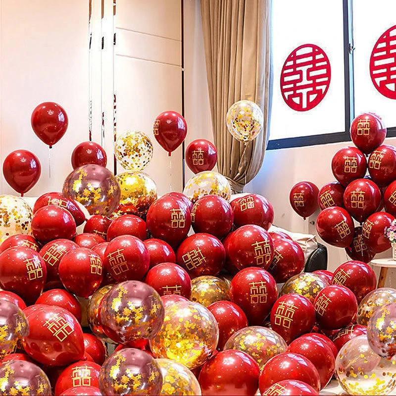 结婚气球婚房装饰用品生日布置气球加厚防爆浪漫气球套餐气球批发