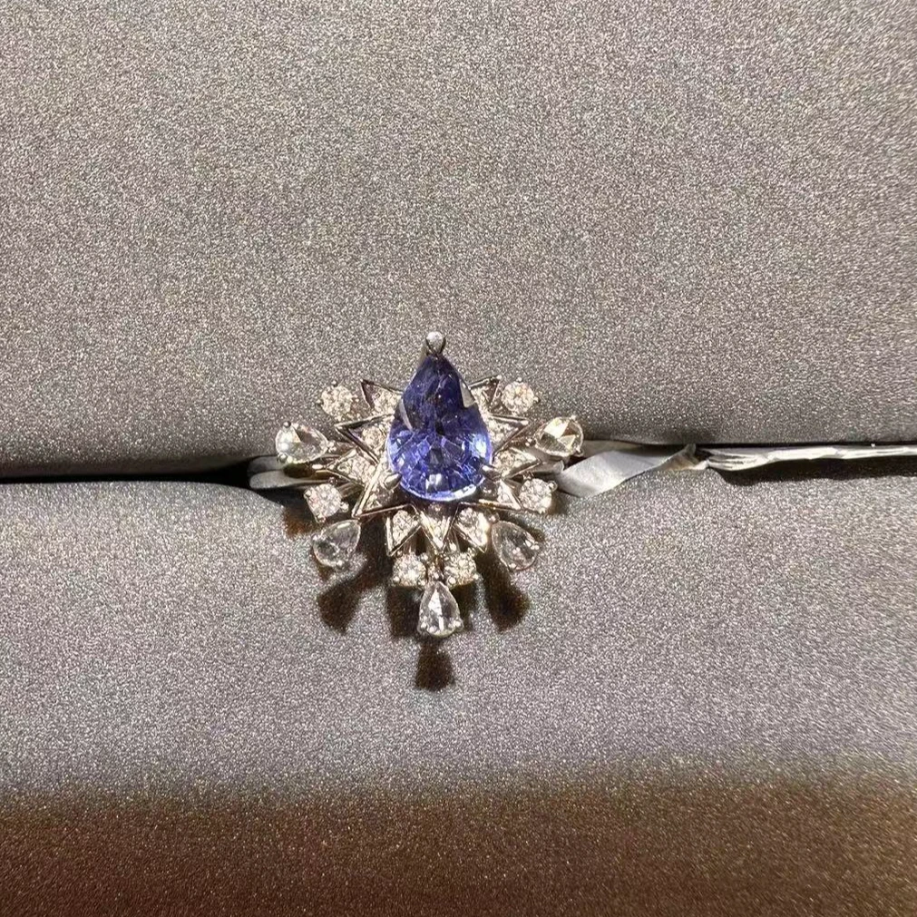 Aurora奥罗拉珠宝蓝宝石成品戒指1.14CT/编码0045