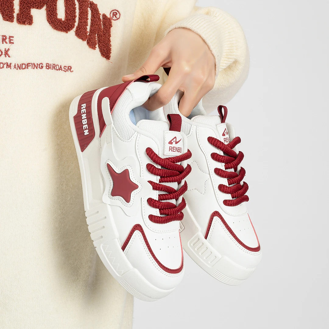 秋季新款板鞋休闲时尚百搭星星鞋厚底运动潮流女款小白鞋
