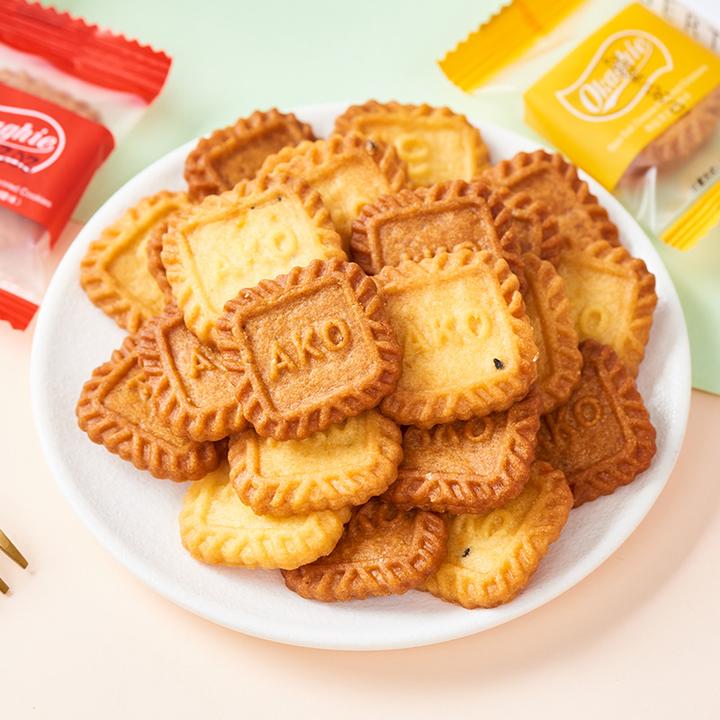焦糖味小方饼干芝士海盐味小方块酥脆饼干休闲办公室下午茶零食