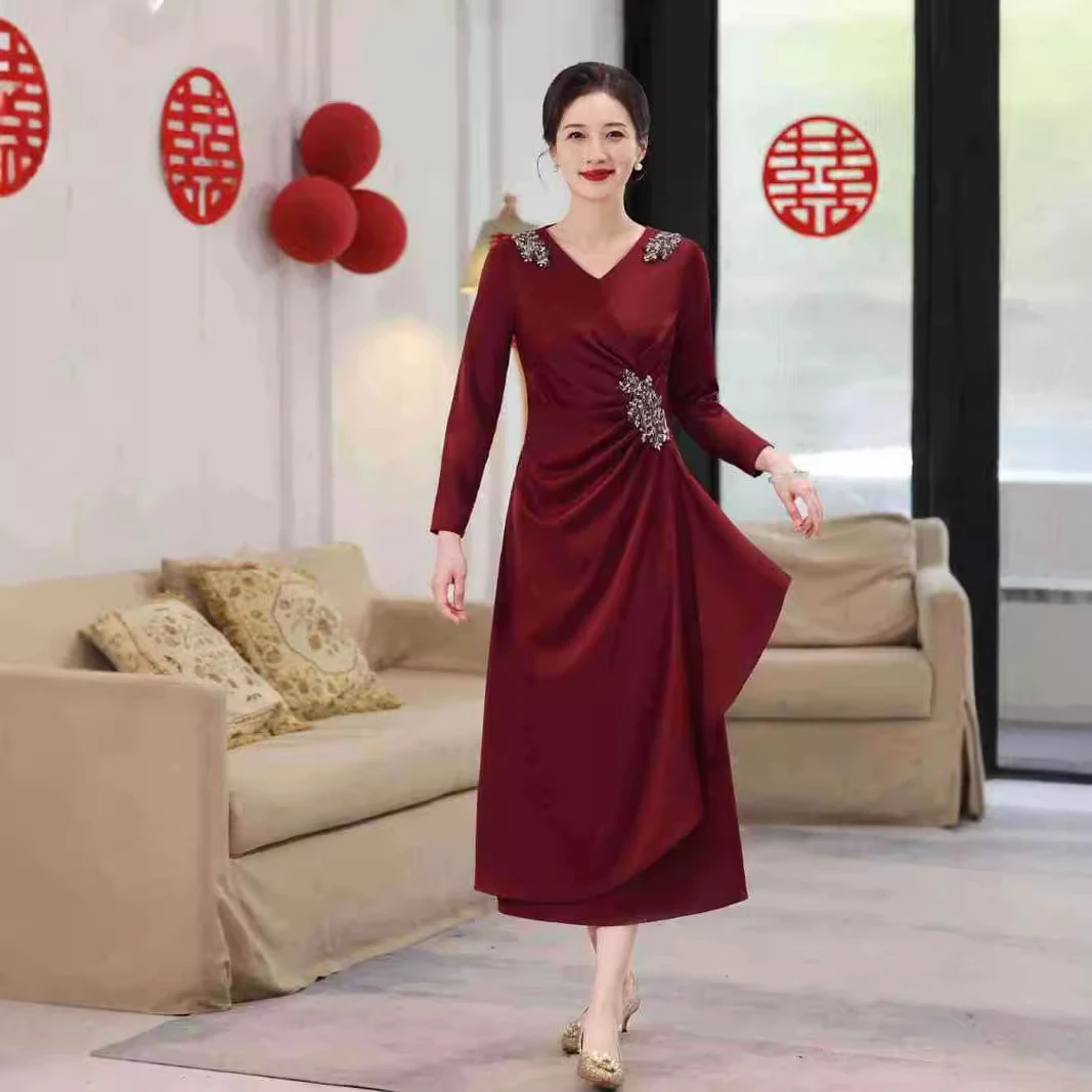 新款改良复古新国风旗袍修身年轻民国风国潮连衣裙晚礼服日常可穿